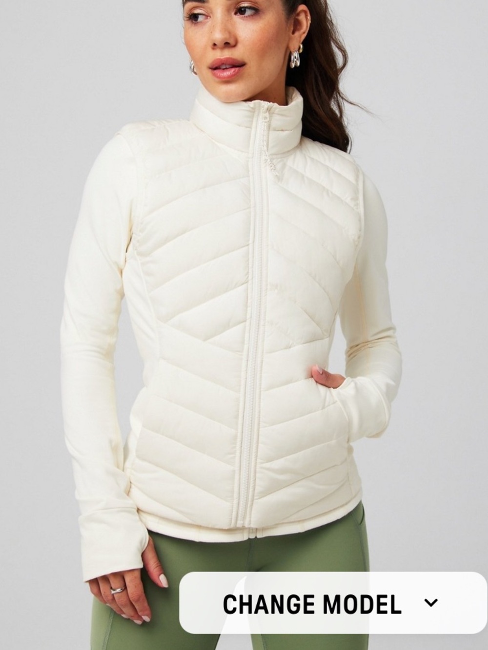 NWT Fabletics Lightweight Adventure Vest Bone SZ Small